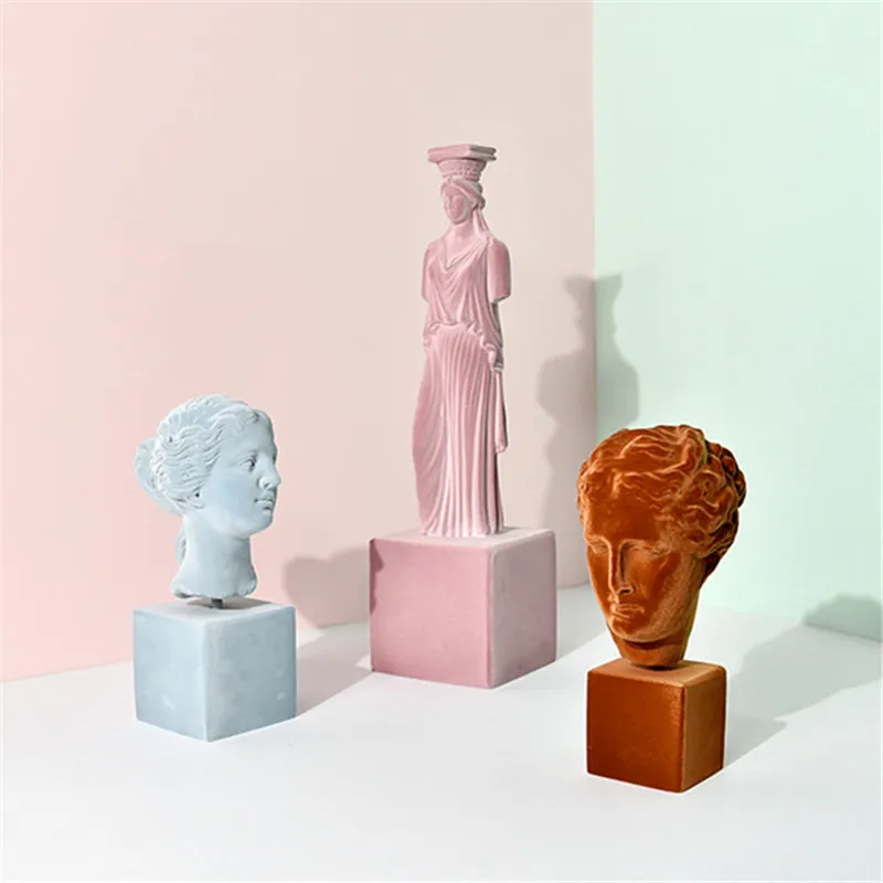 

Bao Guang Ta Nordic Simple Colours Venus Portrait Statue Modern Living Room TV Cabinet Sculpture Home Decor Figurines A3067