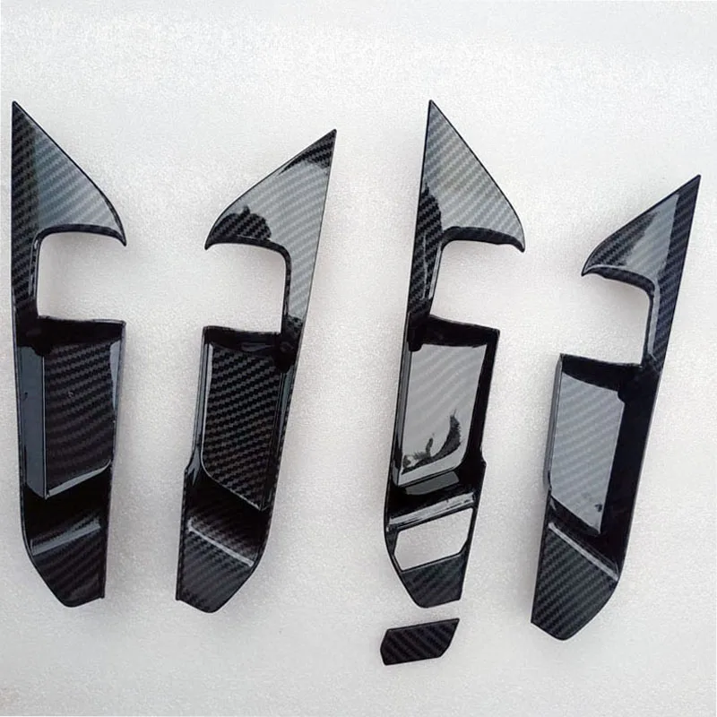 

Крышка для дверной ручки, подходит для Toyota Rav4, Rav 4, Xa50, 2019, 2020, аксессуары для интерьера, отделка, пластик, цвета, углеродное волокно