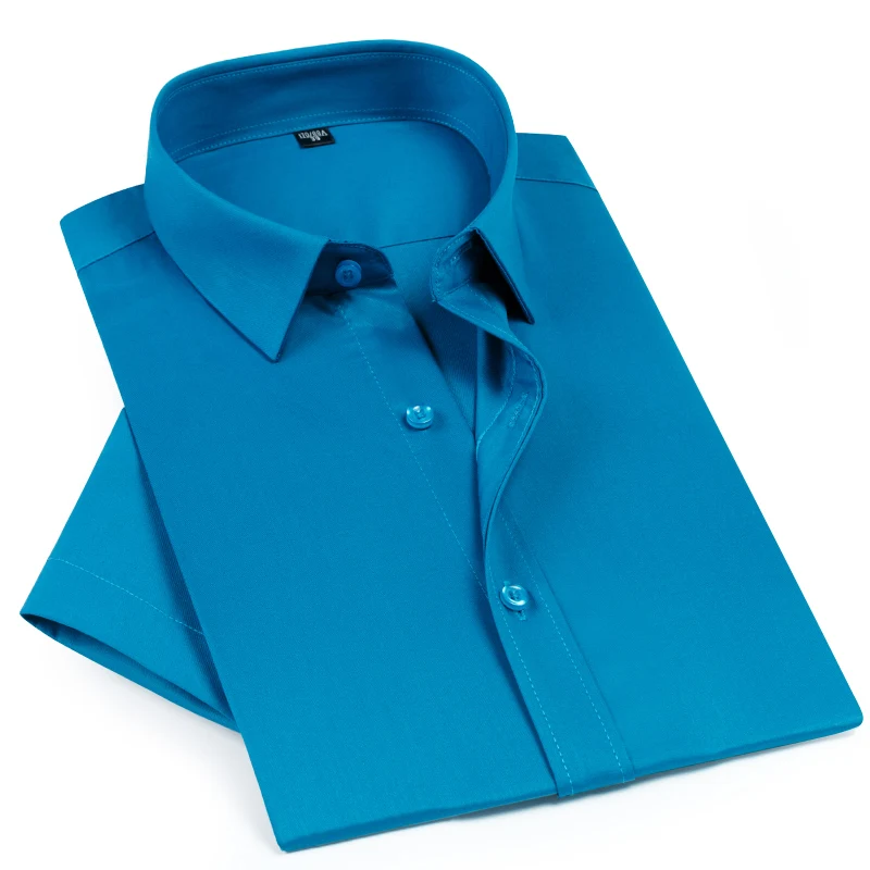 Высокое качество летняя рубашка для мужчин бамбуковое волокно мягкие