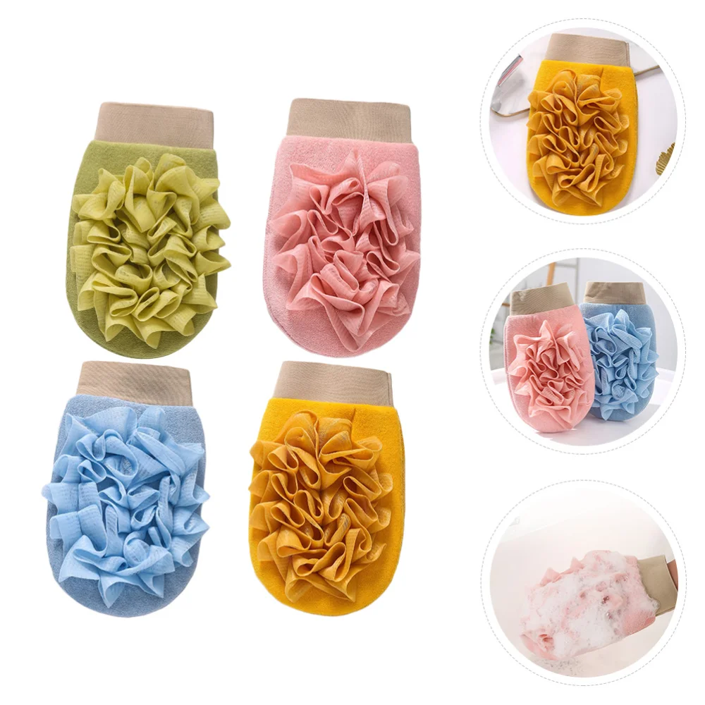 

4Pcs Bathroom Shower Back Scrub Shower Balls Body Exfoliating