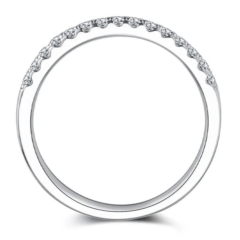 

Jazaz Real Moisanite Finger Rings 18K White Gold Color 100% 925 Sterling Silver Spark Wedding Anniversary Gifts Party Fine B0567