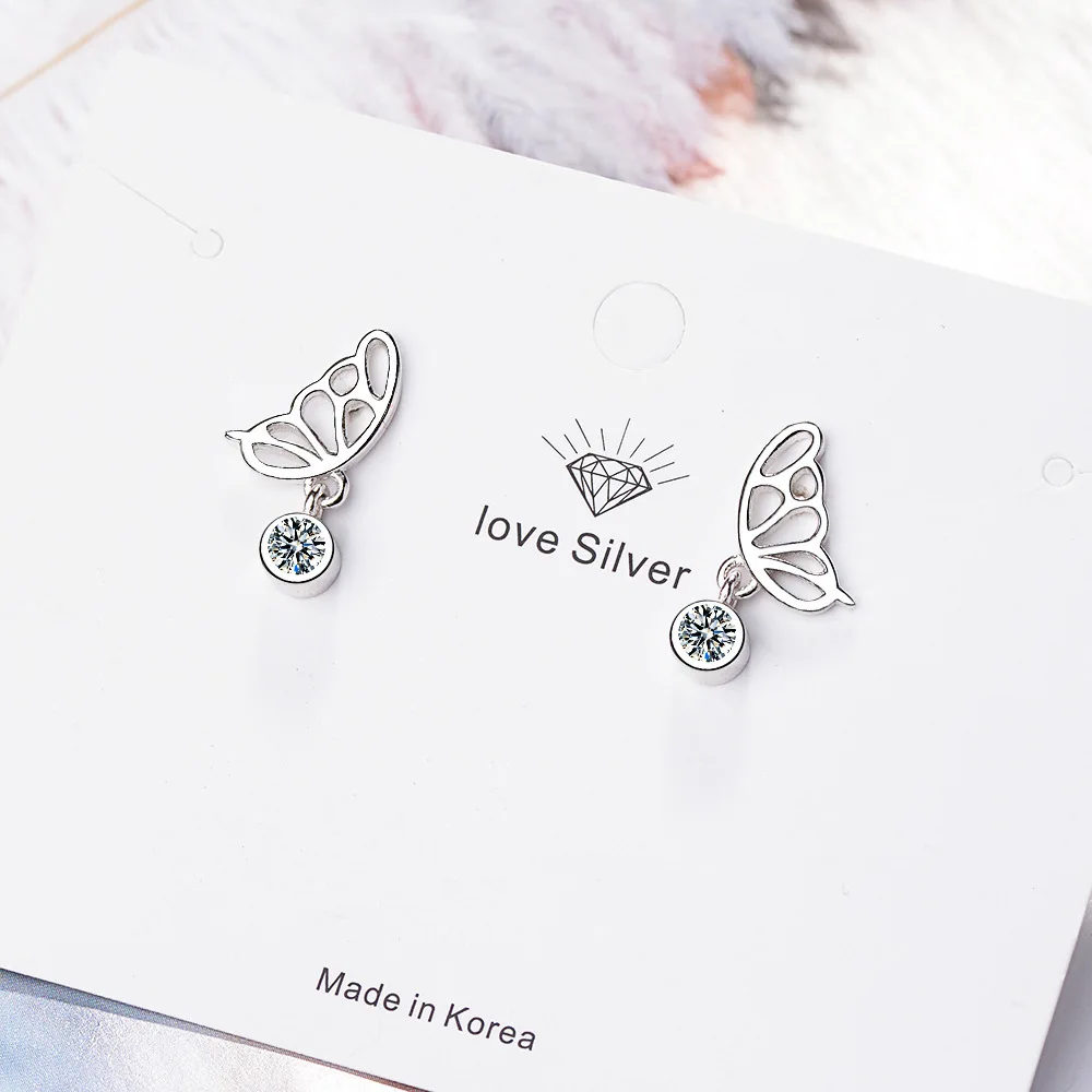 Женские серьги гвоздики LEKANI из подлинного стерлингового серебра 925 пробы с