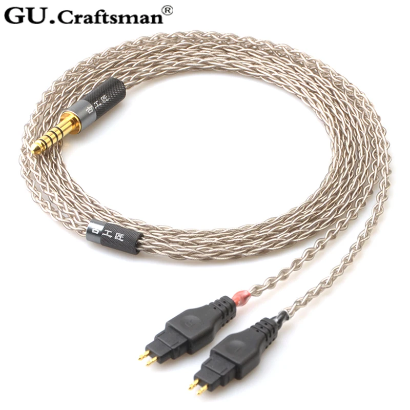 GUcraftsman 6n серебро для SENNHEISER HD600 HD650 HD660s 4,4/2,5 мм Баланс наушников обновления кабели