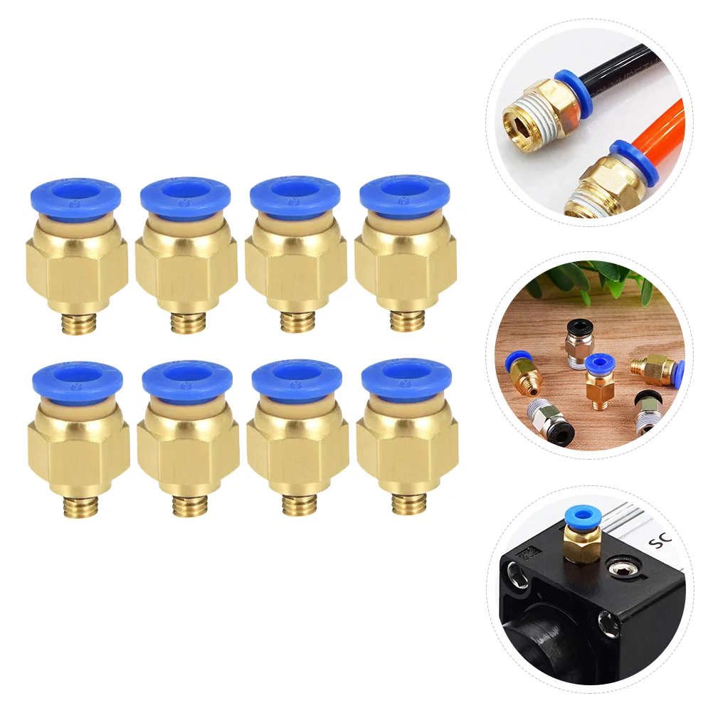 

8pcs Pneumatic Connector Pneumatic Joint Push to Connect 3D Printer Accessories