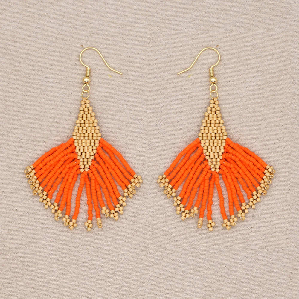 Женские драгоценные серьги Go2boho 2021 Miyuki оригинальные серьги-кисточки ручной