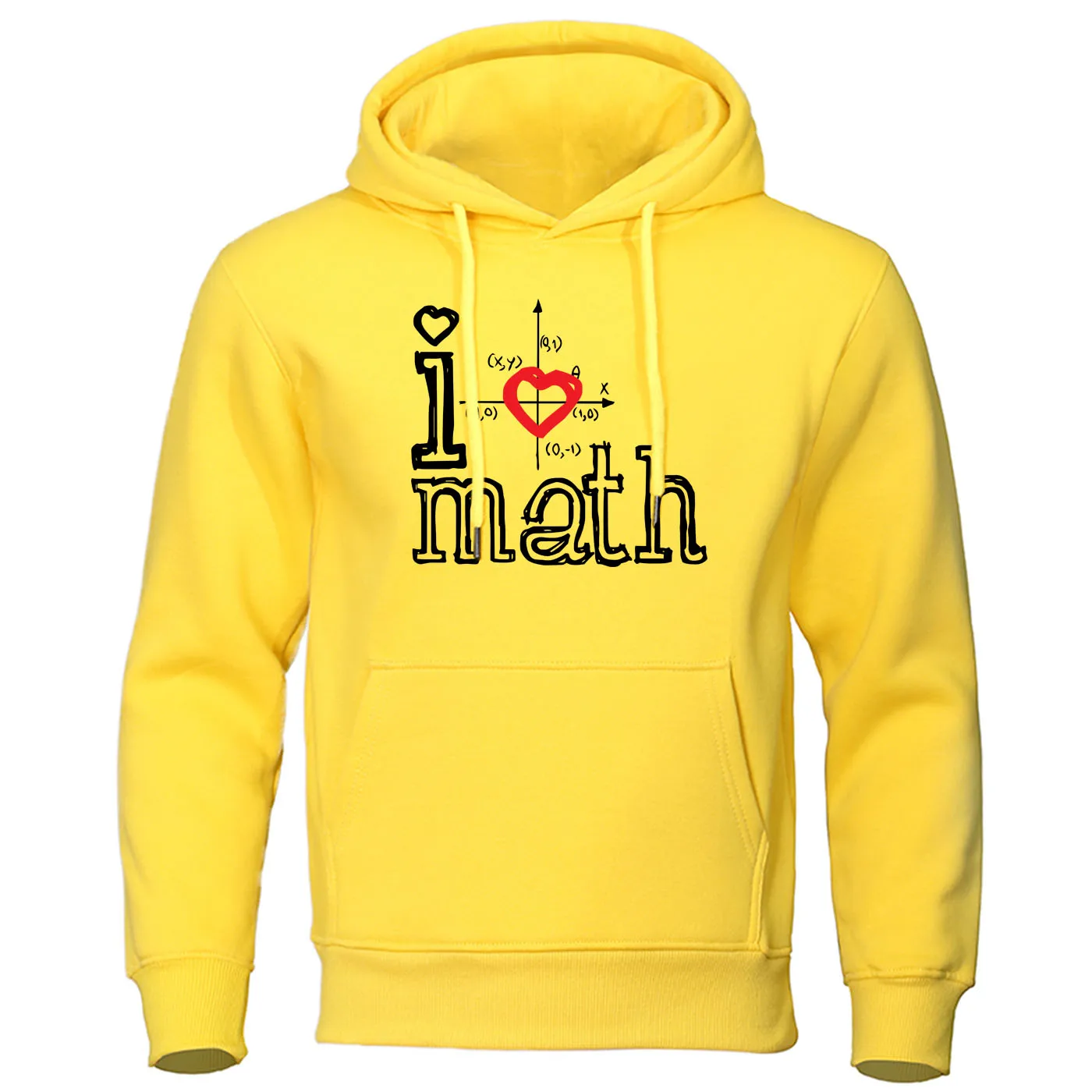 Толстовка с надписью I Love Math свободная брендовая одежда креативные