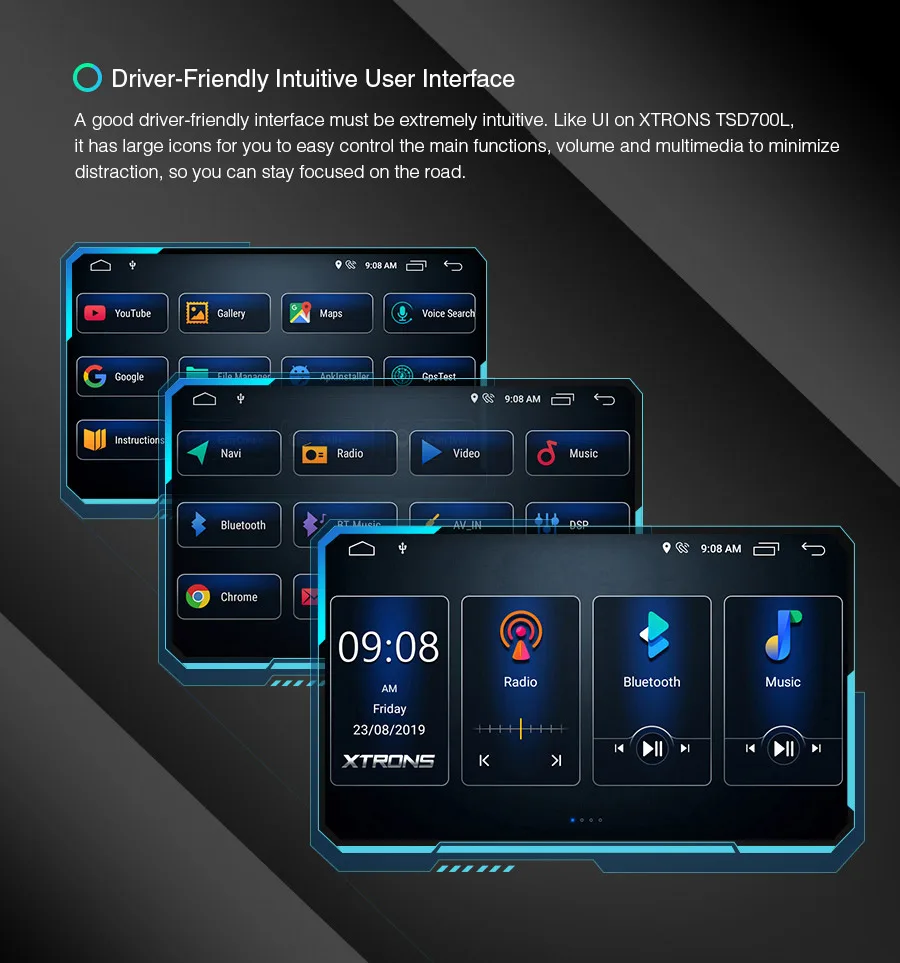 XTRONS Универсальный " DSP 2 din новейший Android автомобильный мультимедийный плеер радио стереосистемы 1080p видео руль gps DVR без DVD