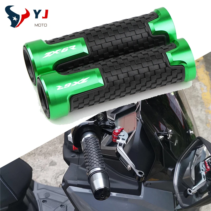 

Аксессуары для мотоциклов KAWASAKI ZX6R, 7/8 дюйма, 22 мм, Высококачественные Универсальные противоскользящие гладкие резиновые наконечники руля
