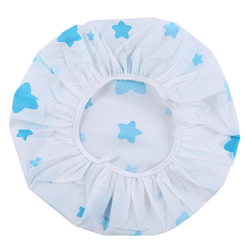 Водонепроницаемая душевая шапка в горошек утолщенная для сауны и ванны детская