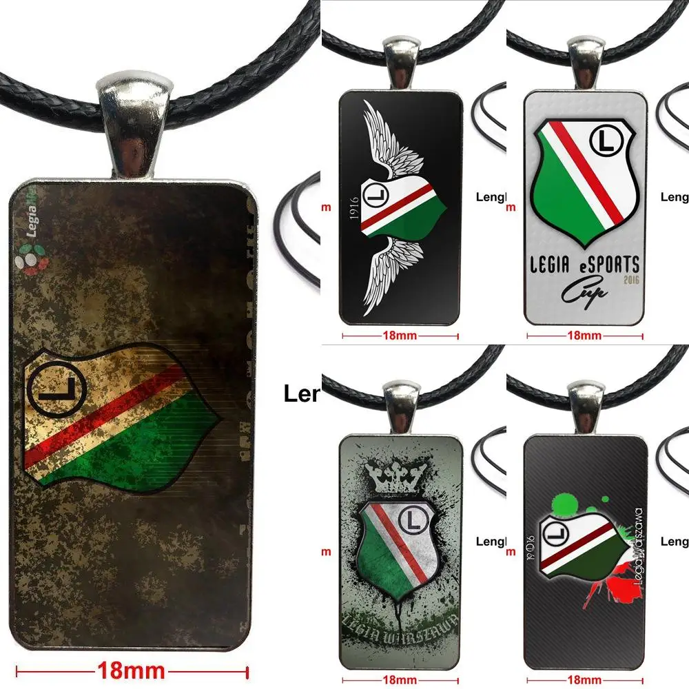 Женское винтажное прямоугольное ожерелье Legia Warsaw украшение в виде подвесок