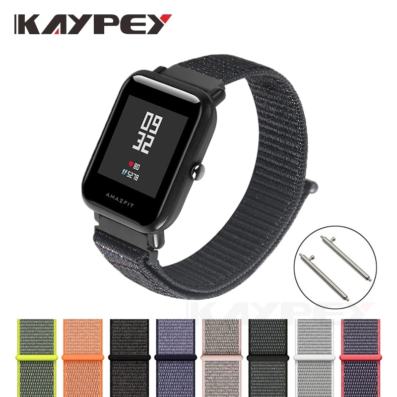 Нейлоновый ремешок-петля для оригинальных смарт-часов Xiaomi Huami Amazfit Bip BIT Lite Youth, носимый браслет, ремешок для часов Amazfit 20 мм