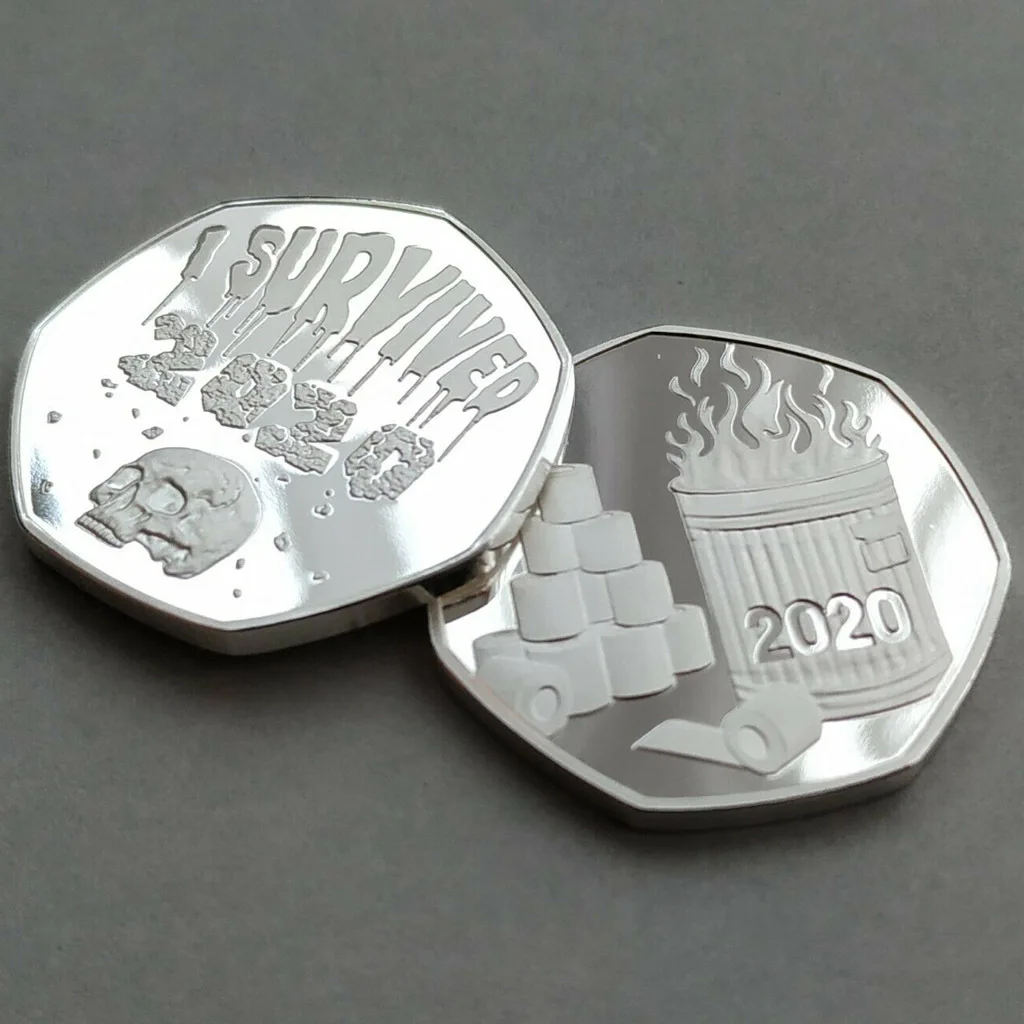 

I SURVIVED 2020 MEDAL AND COMMEMORATIVE SET COIN COLLECTORS MEMENTO SPECIAL SOUVENIR NEW YEAR GIFTS 2020 GOLD SILVER COIN