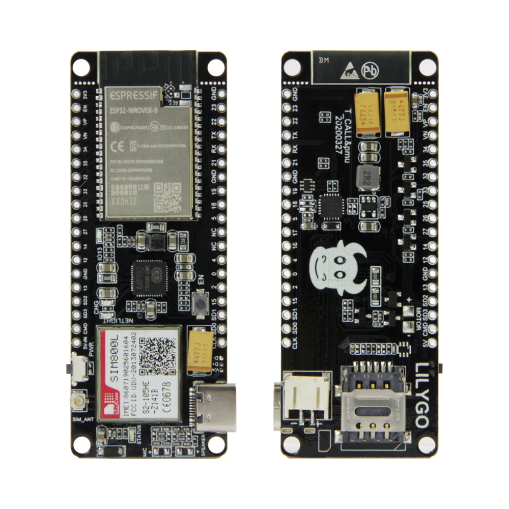 

LILYGO® TTGO T-Call&PMU ESP32 Wireless Module SIM Antenna SIM Card SIM800L Module