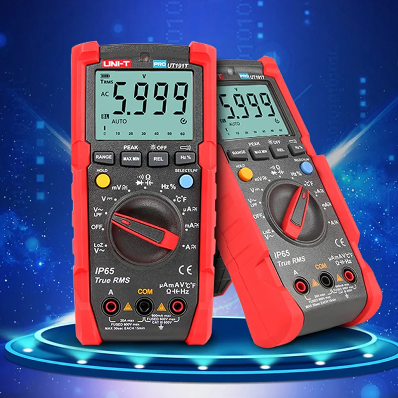 UNI T UT191E UT191T Промышленный Цифровой мультиметр True RMS DMM 20A Амперметр 600 в вольт ACV LoZ LPF