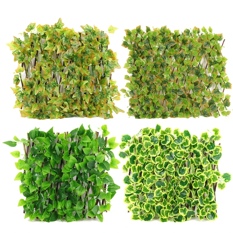 

Garden Expandable Fence Privacy Screen for Balcony PatioDecorative Faux Ivy Fencing Panel Artificial Hedges Single Sided Leaves