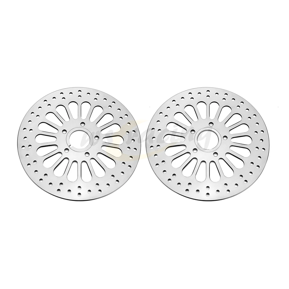 2 Pcs Stainless Steel Front Rear Brake Disc Rotor Set 11.5 For HARLEY TOURING SOFTAIL SPORTSTER DYNA 1984-2013