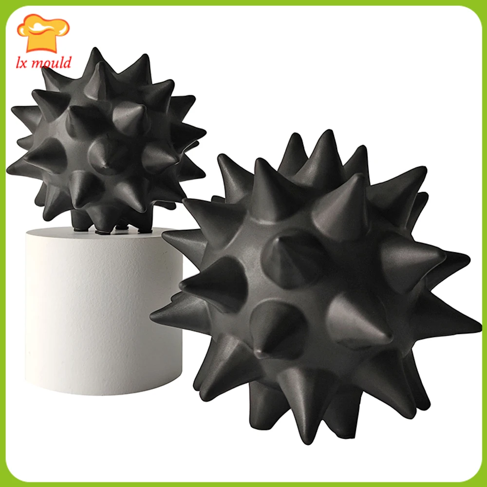 

3D Sea Urchin Ball Geometric Shape Silicone Molds DIY Simple Candle Soap Resin Silicone Mould