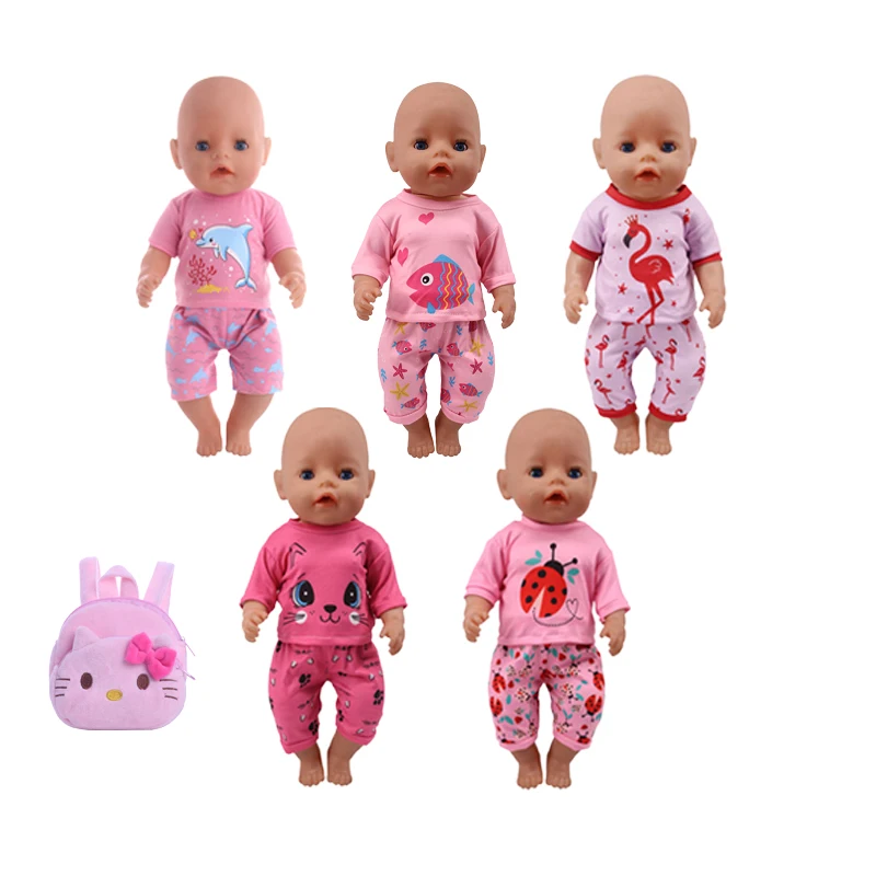 Кукольная пижама в виде кота и жука размер 18 дюймов американском стиле 43 см