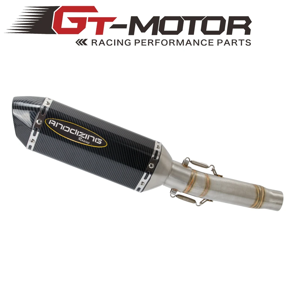 

Motorcycle Exhaust System Slip On Middle Pipe Link Muffler For Honda CB300F CBR300R CBR300 2014-2018 Slip-On with Exhaust