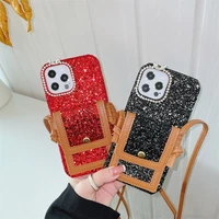 new diamond encrusted wallet style mobile phone case for iphone 11 12 pro max 7 8 plus x xs xr xs max 12 mini se case cover capa