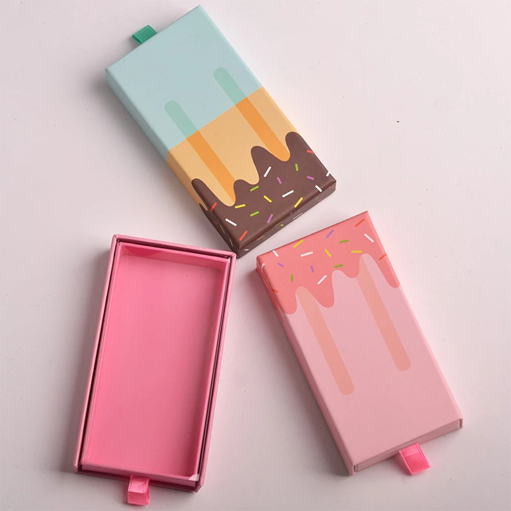 1 шт мороженое пустой чехол для ресниц коробка хранения упаковка накладных