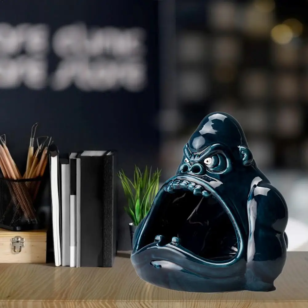 

Ceramic Ashtray Animal Ashtray Orangutan Ceramics Car Ashtray Cigarette Smoke Ashtray Car Accessories Home Ornament Ashtray