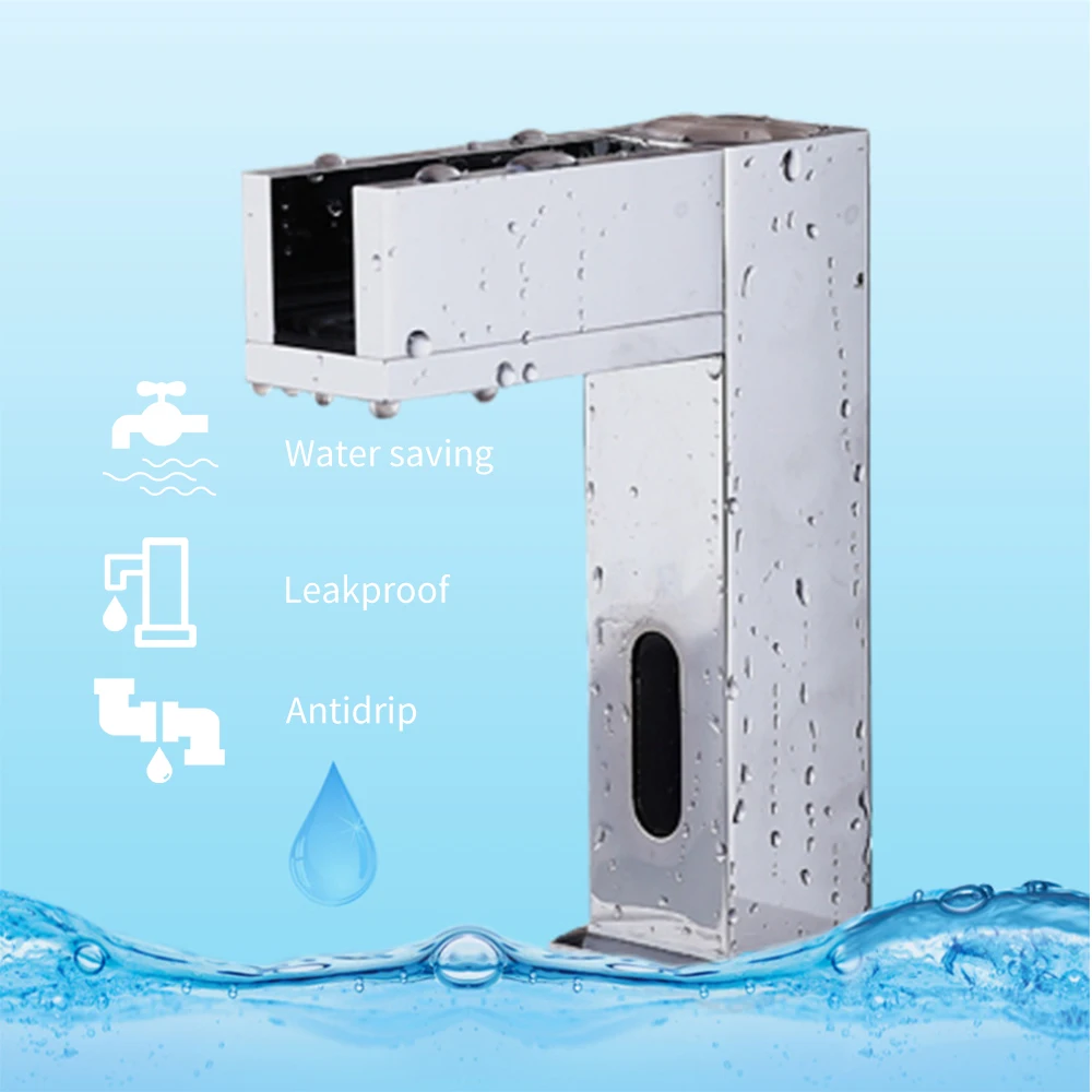 3-цветный светодиодный смеситель для кухни Бесконтактный сенсорный датчик