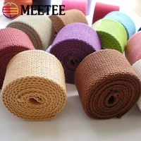 8meters meetee 38mm canvas webbings ribbon 2mm thick polyester cotton webbing strap belt diy bag garment sewing accessories