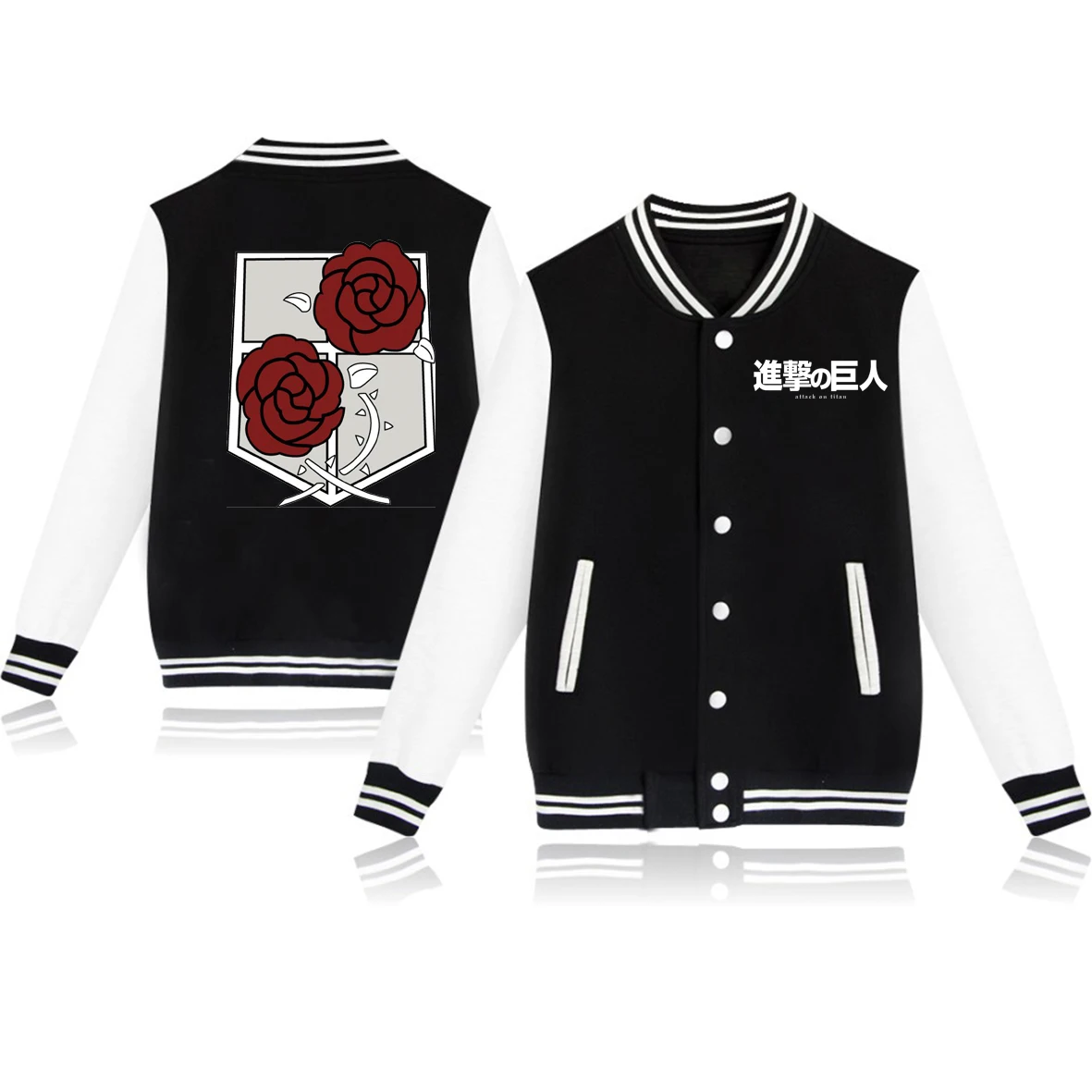 

Attack on Titan Men's Coat Winter 2021The New Japan Anime Fashion Casual Jacket Loose Wild Casual Couples Jacket Baseball Coats