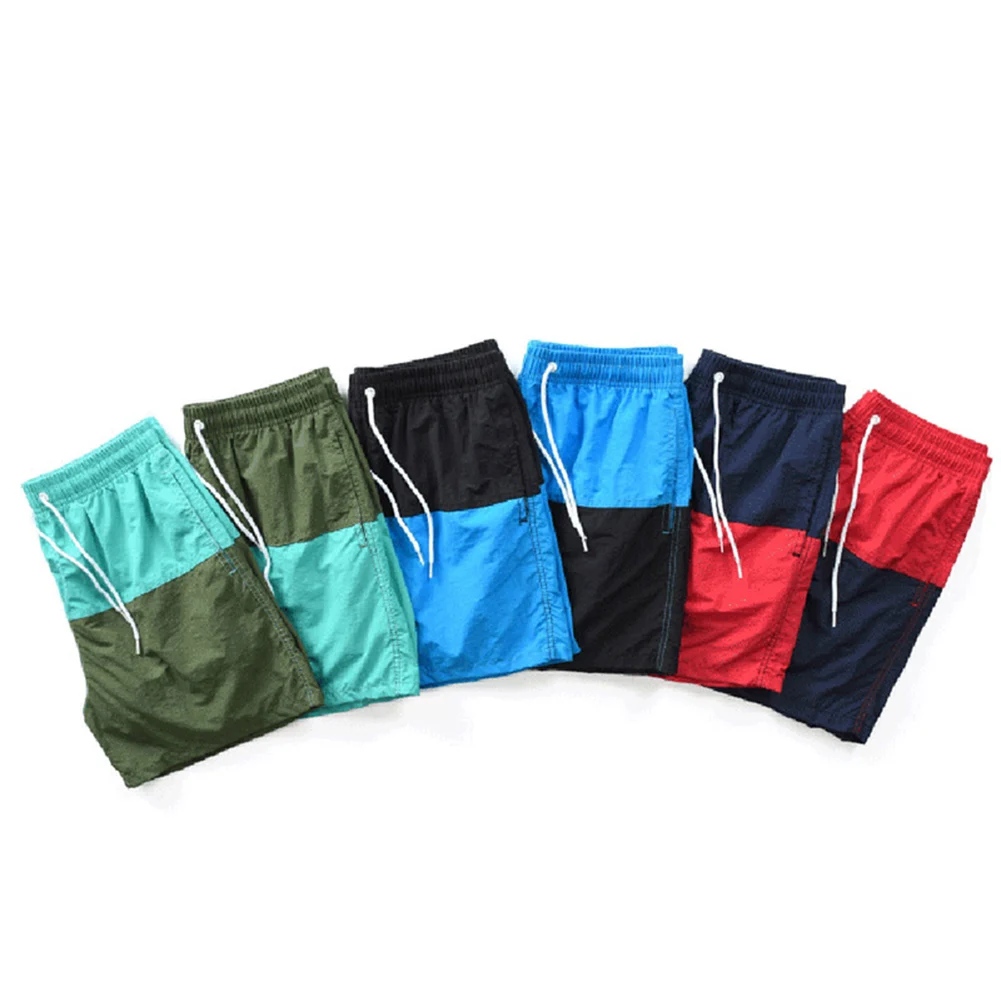 Мужские повседневные пляжные шорты цветные летние на завязках плавательные