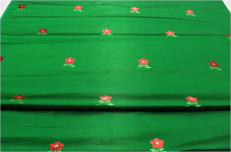 Зеленый жаккардовые гобелены атлас Cheongsam 3D жаккардовая парчовая ткань для платья - Фото №1