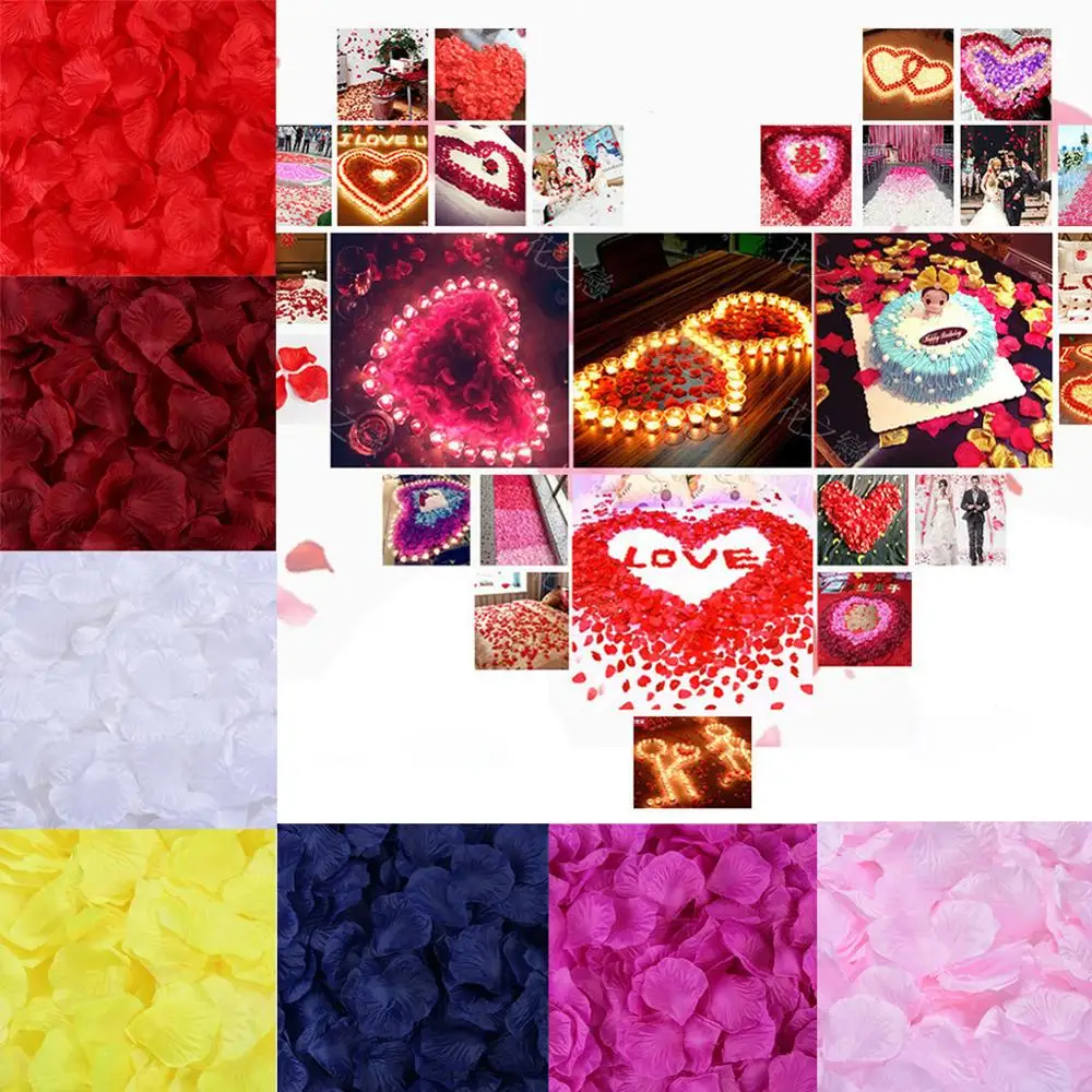 Лепестки шелковых роз 100 5 х5 см романтические украшения для свадьбы шт. | Свадьбы и