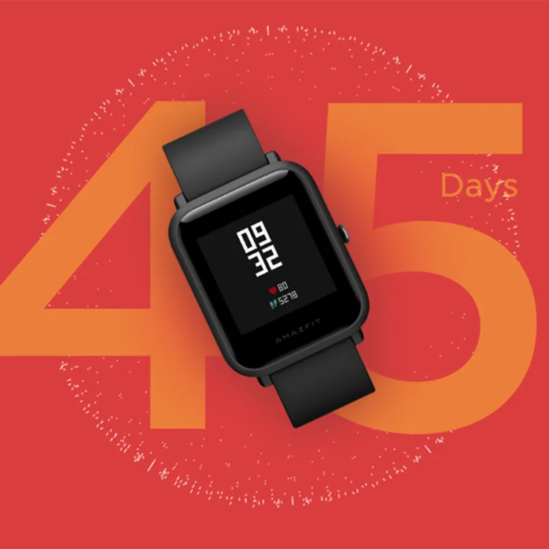Оригинальные Смарт-часы xiaomi Huami Amazfit Bip Lite, фитнес-трек, 1,28 дюймов, светодиодный, водонепроницаемый, 45 дней работы от батареи, пульсометр