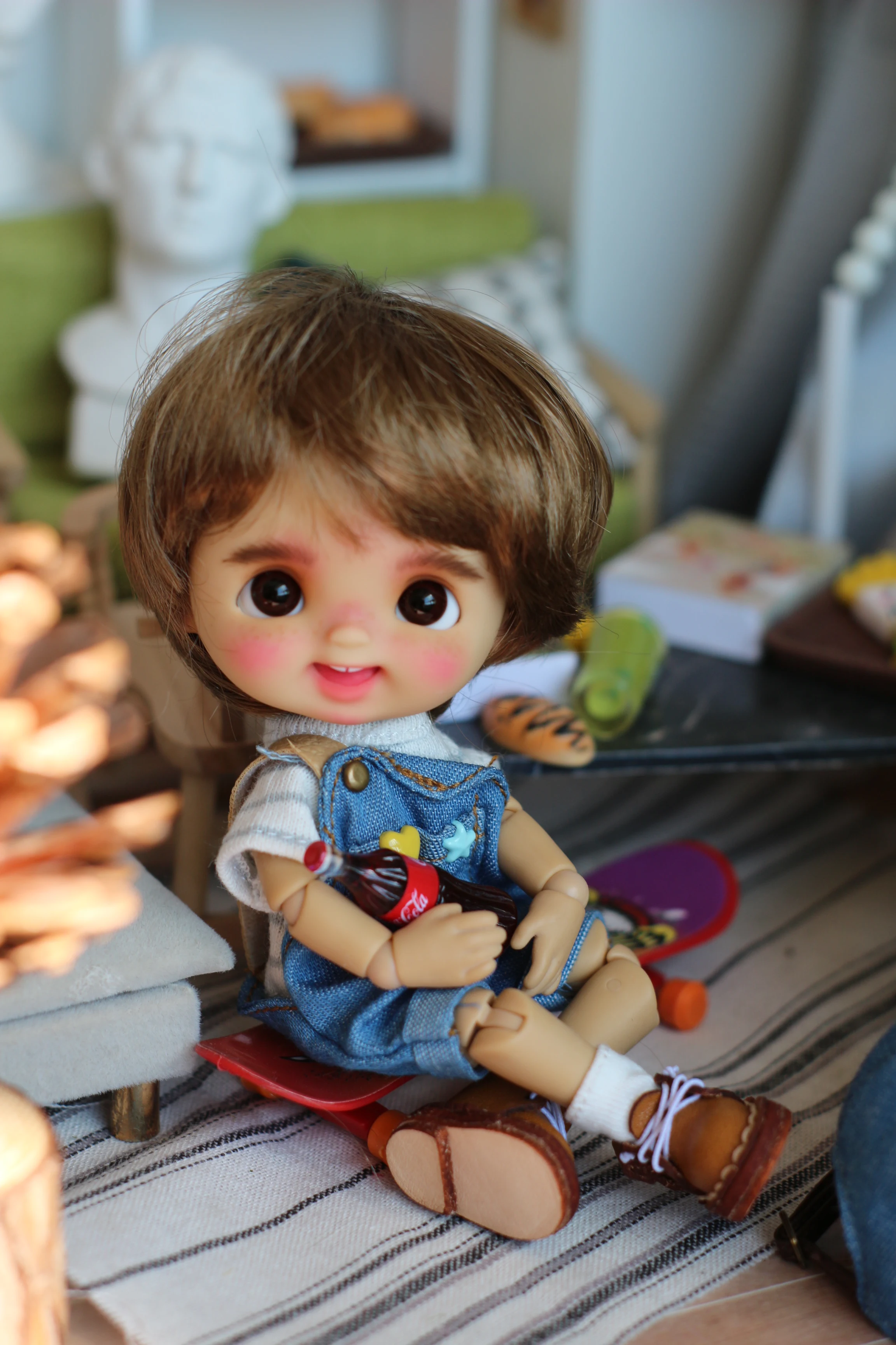 Ob11 doll Babao Xiaoxiao 1 / 12 8 BJD baby head including wig clothes shoes and body |