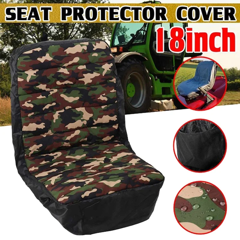 

18Inch Mower Seat Cover Protector Lawn Riding Outdoor Backrest Seat Cushion Cover for Heavy Tractor Mower