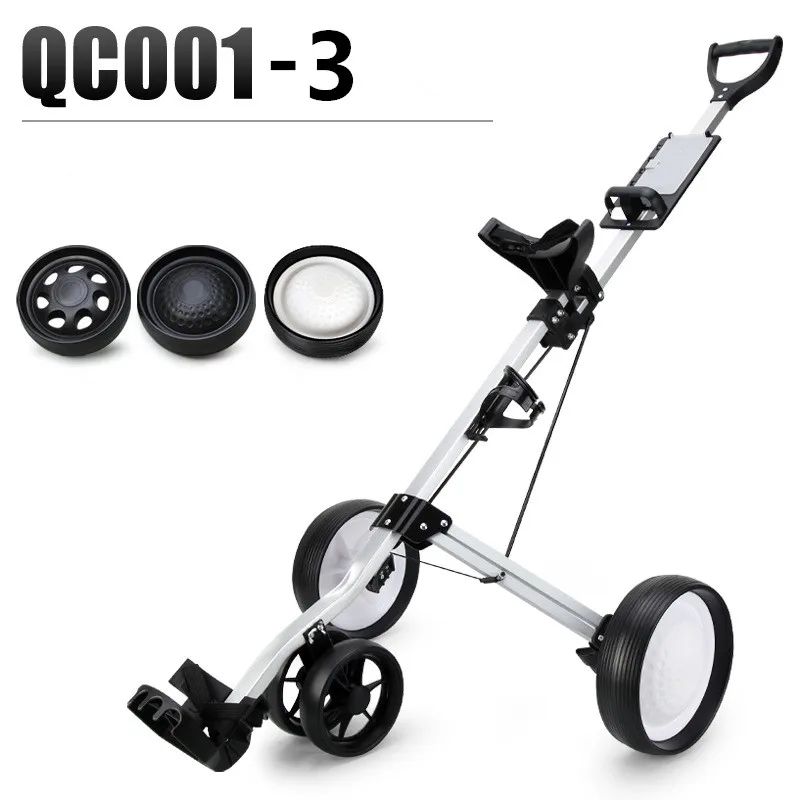 

Famouse Brand Foldable Golf Trolley Cart Aluminium Alloy scorecard Cover Holder Push Pull Golf Cart 3 wheels Golf Cart