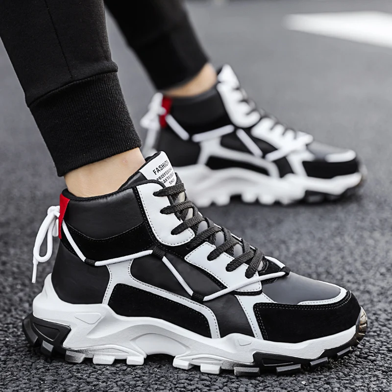 Черные мужские кроссовки мужская спортивная обувь удобные кожаные дизайнерские