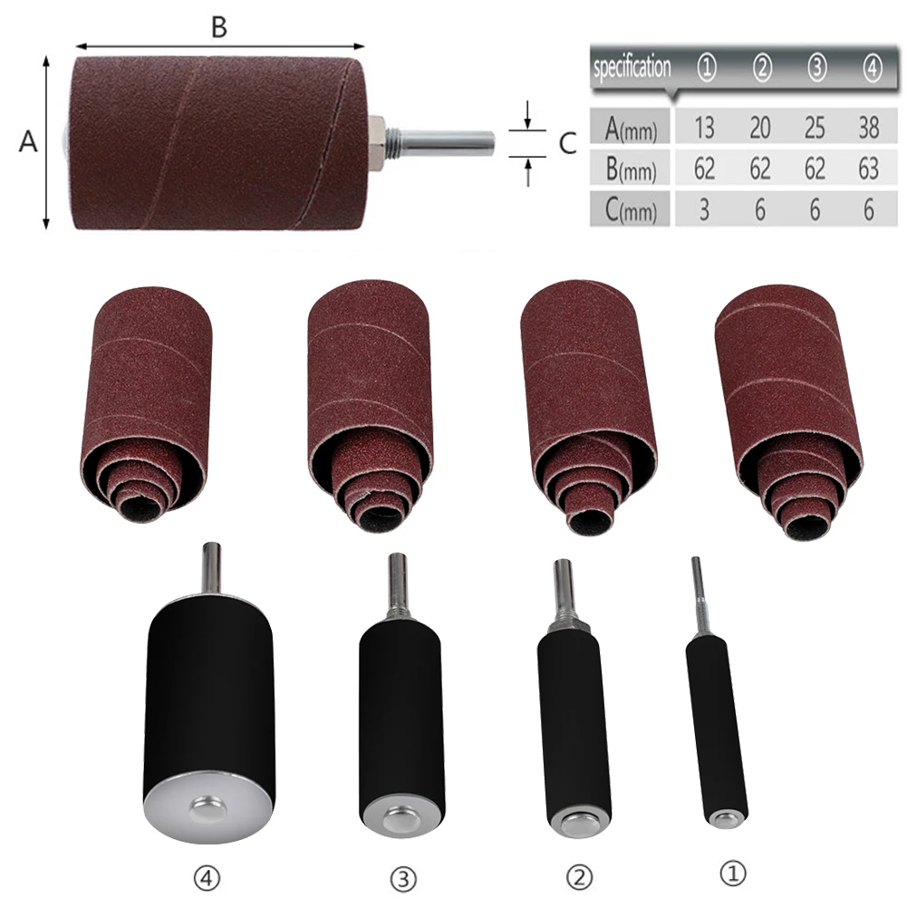 

Sander Drum Kit - Rubber Sanding Drums and Spindle Sander Sleeves with Case, for Drill Press Woodworking, 20pcs