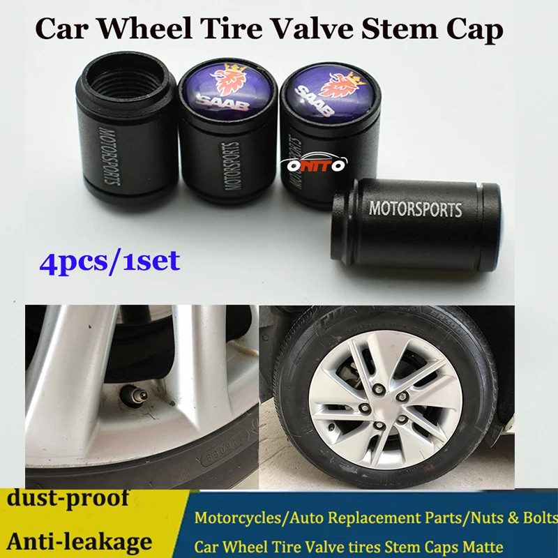 

Auto Wheel Tire Valve Stem Caps Scrub Matte For logo badge 1set For 9-3 9-5 93 95 BJ SCS Car Nuts & Bolts