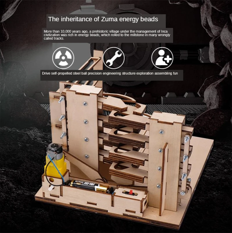 Обучающий набор для научных экспериментов с паром 3D деревянный мрамор Run Zuma