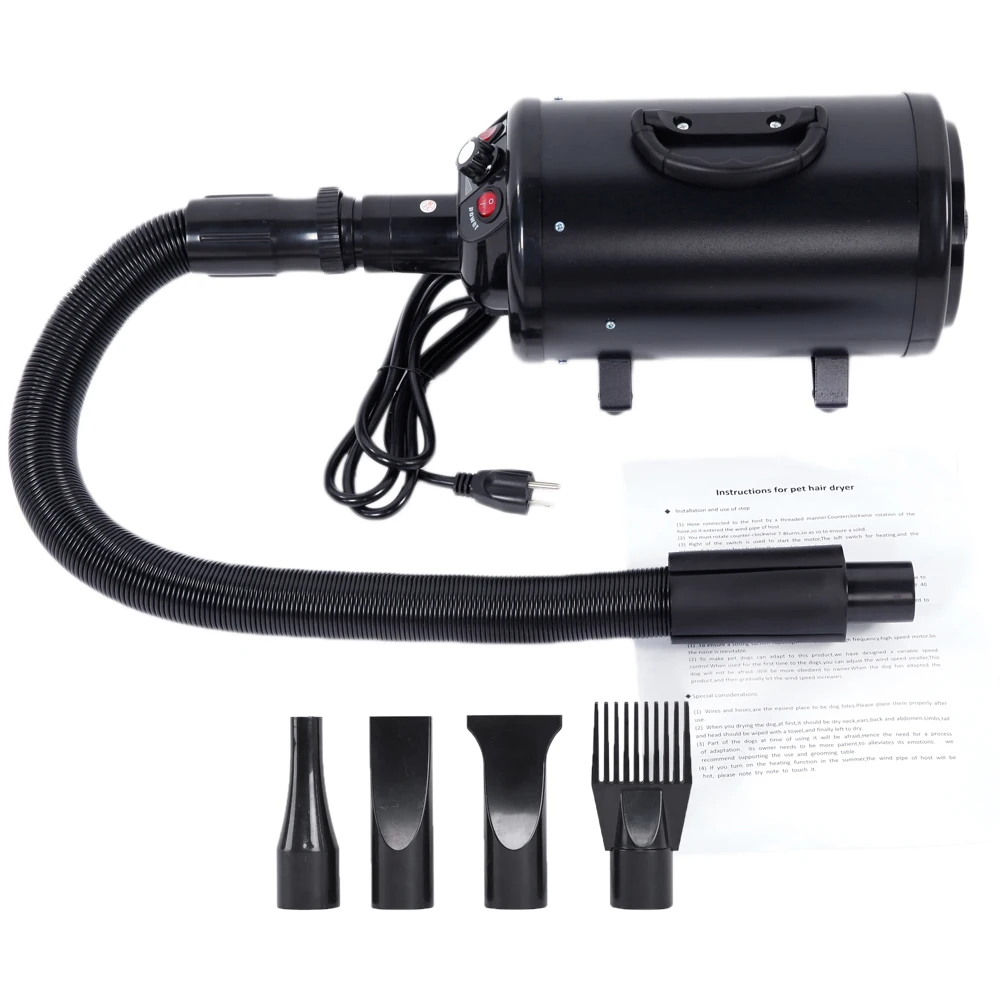 

120V 2800W Portable Dog Cat Pet Groomming Blow Hair Dryer Quick Draw Hairdryer US Standard Warm Wind Secad