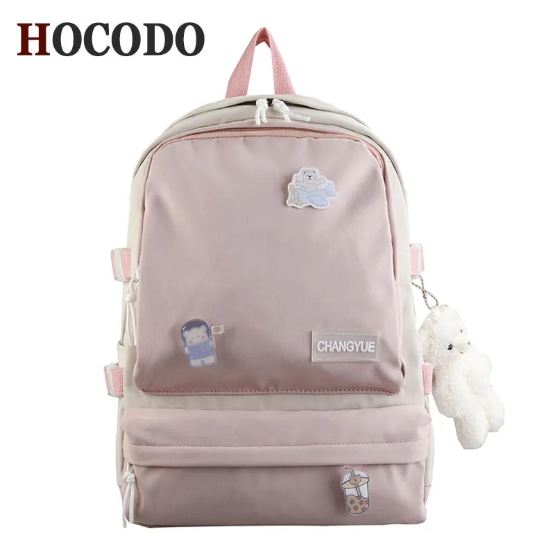 

HOCODO New Ladies Student School Bag Waterproof Nylon Women Packbag Shoulder Bags Travel Bag For Female Simple Zipper Schoolbag