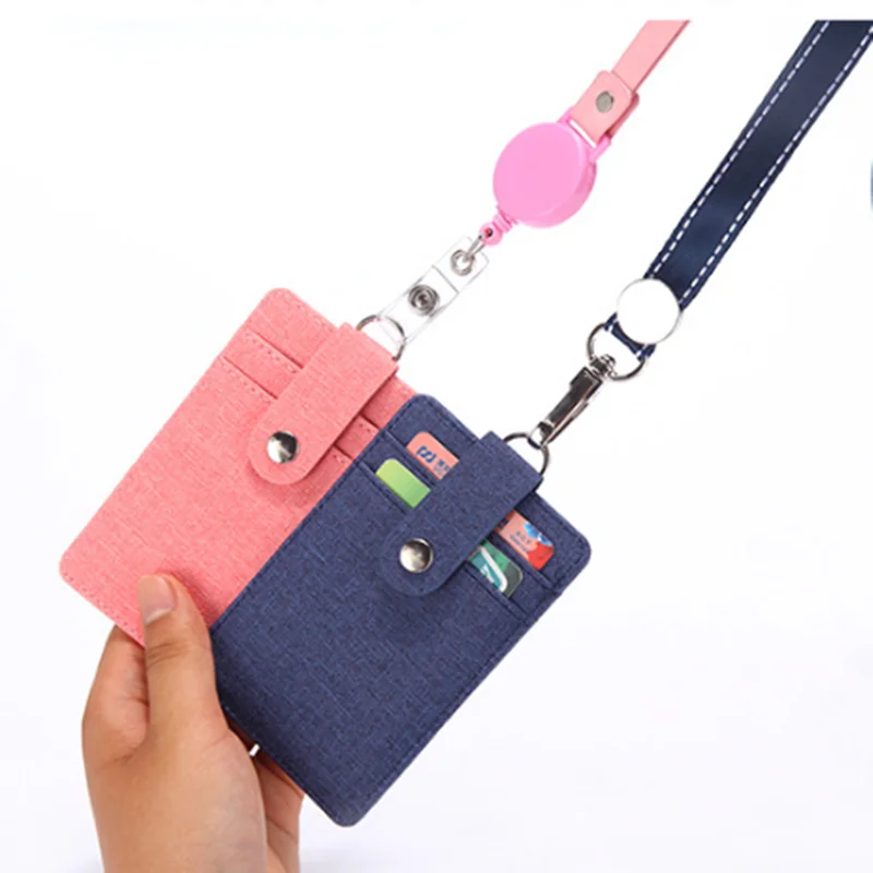 Искусственная кожа Материал двойной протекторы карт ID значок чехол Clear кредитных