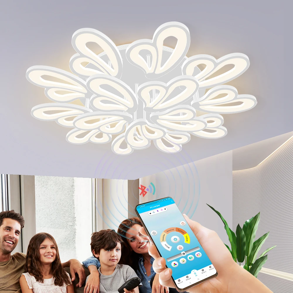 Современный светодиодный потолочный светильник лампа черного и белого цвета для