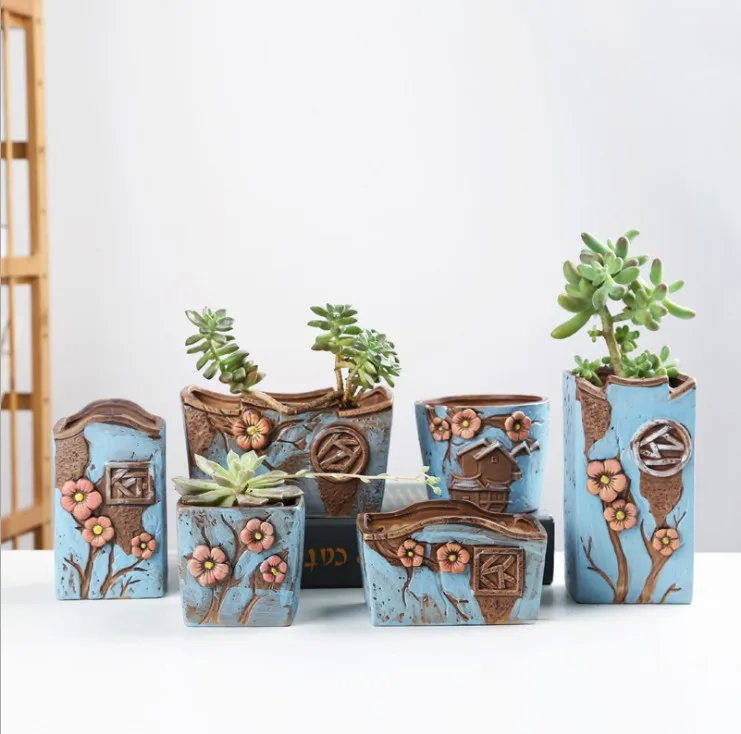 Простые креативные горшки для суккулентов керамические мясистые скандинавские