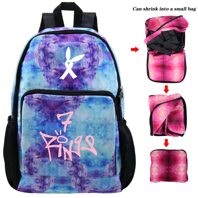 knapsack 9 Ариана Гранде рюкзак складной упакованный рюкзак женский мужской рюкзак для подростков мальчиков и девочек сумки для ноутбука/дорожные сумки Machila Escolar - Цвет: knapsack 9