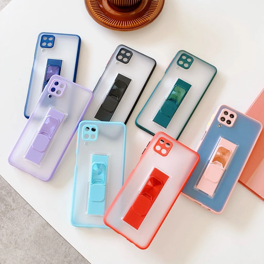 

Case for Samsung A12 A32 A52 A72 S21 Plus Ultra Bright Color Invisible Bracket Anti-Seismic Wear-Resistant Protection Phone Case