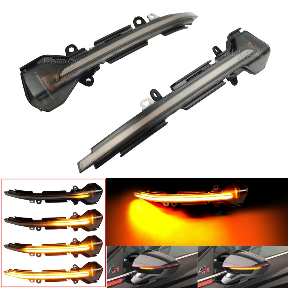 

LED Dynamic Turn Signal Lights Blinker Sequential Side Mirror Indicator For Seat Leon III 5F ST FR Cupra Arona Mk3 2013-2018