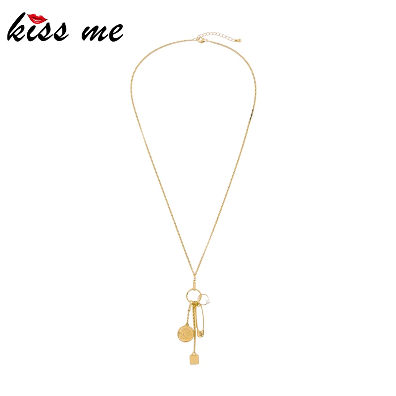 Женское ожерелье с подвеской kissme в уличном стиле подарочное акриловое жемчужное