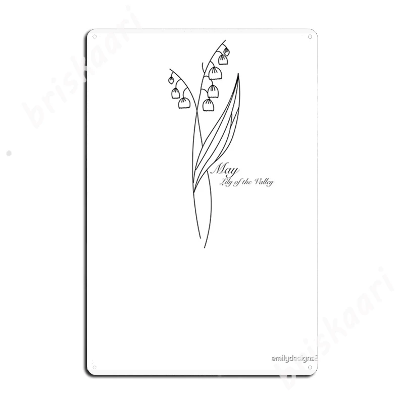 

Май, день рождения, цветок-ландыш из долины, металлическая фотография, Классическая настенная роспись, домашние жестяные плакаты с вывесками